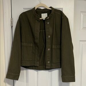 H&M Olive Green Button-Up Jacket